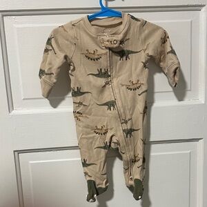 Carter's Beige Dinosaur Print Footie